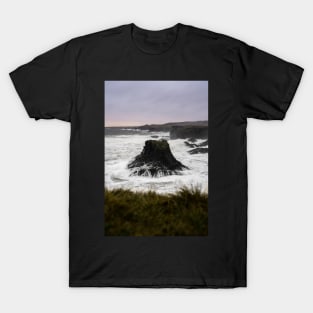 Wild Sea Waves in Iceland Long Exposure photograph T-Shirt